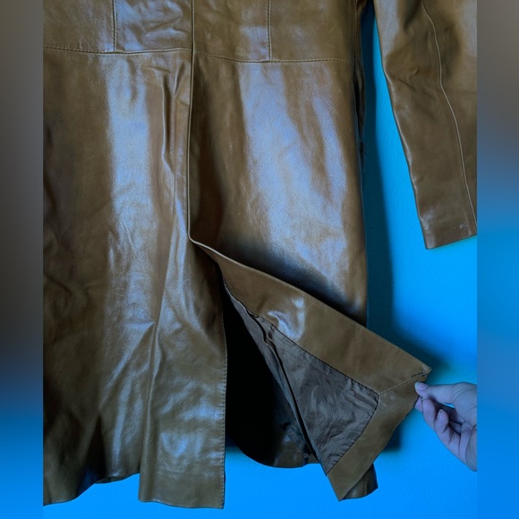 MK Maska Vintage Italian Leather Coat - Picture 8 of 11